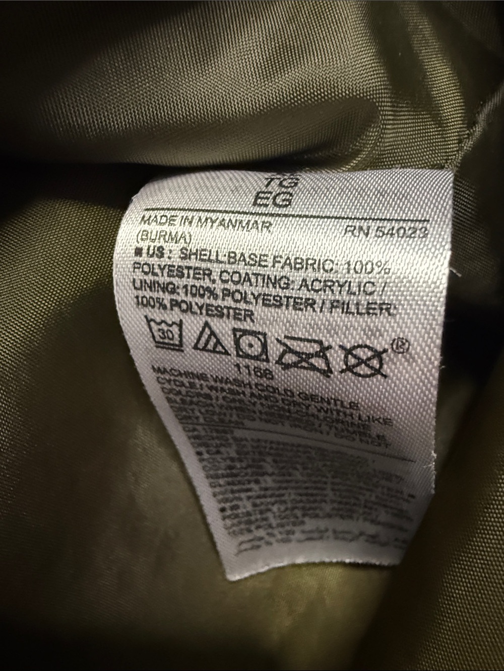 Old Navy Quilted Olive Green Sleeveless Vest with Stand Collar - Picture 3 of 4